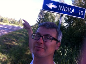Indra route sign